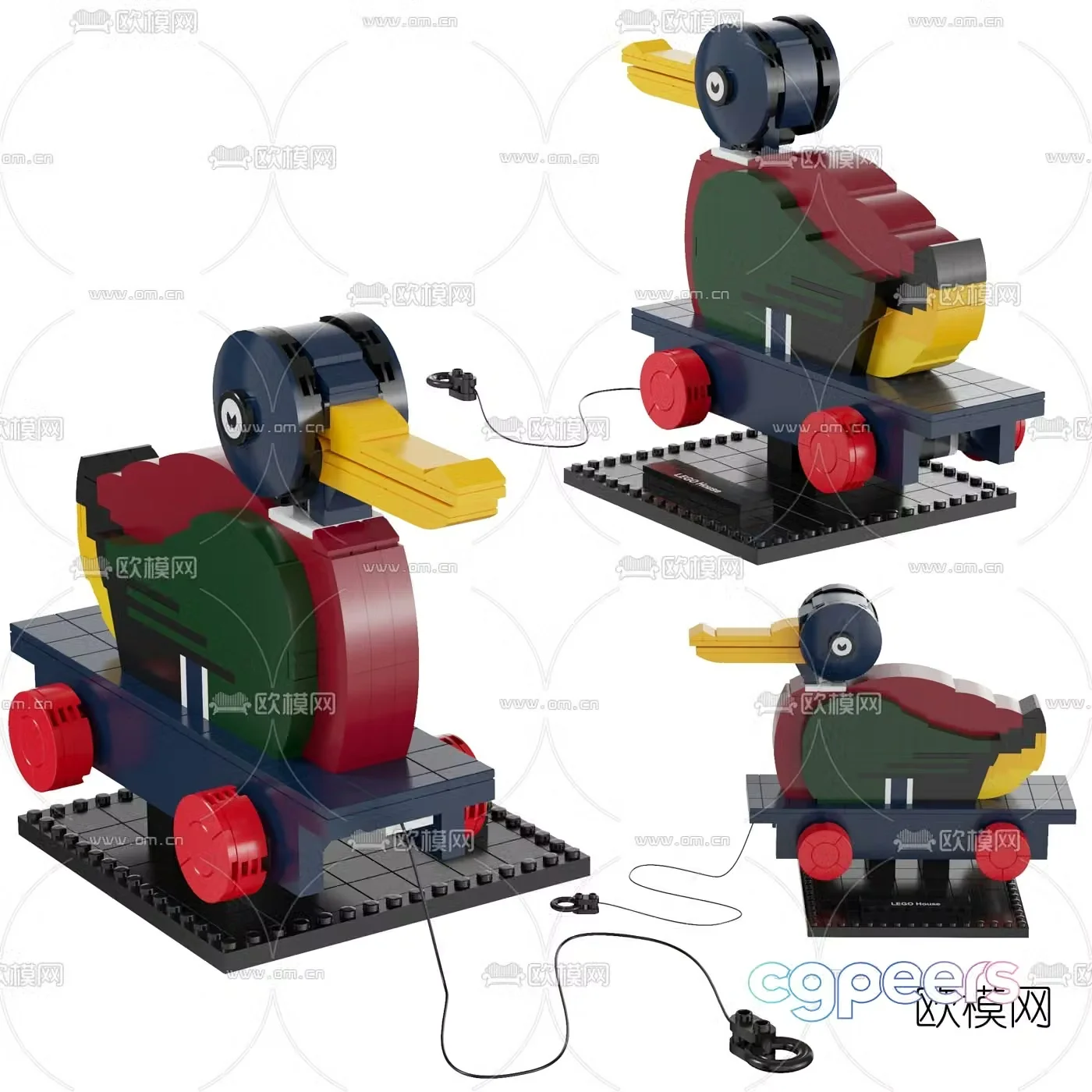 Modern toy duck 3d model