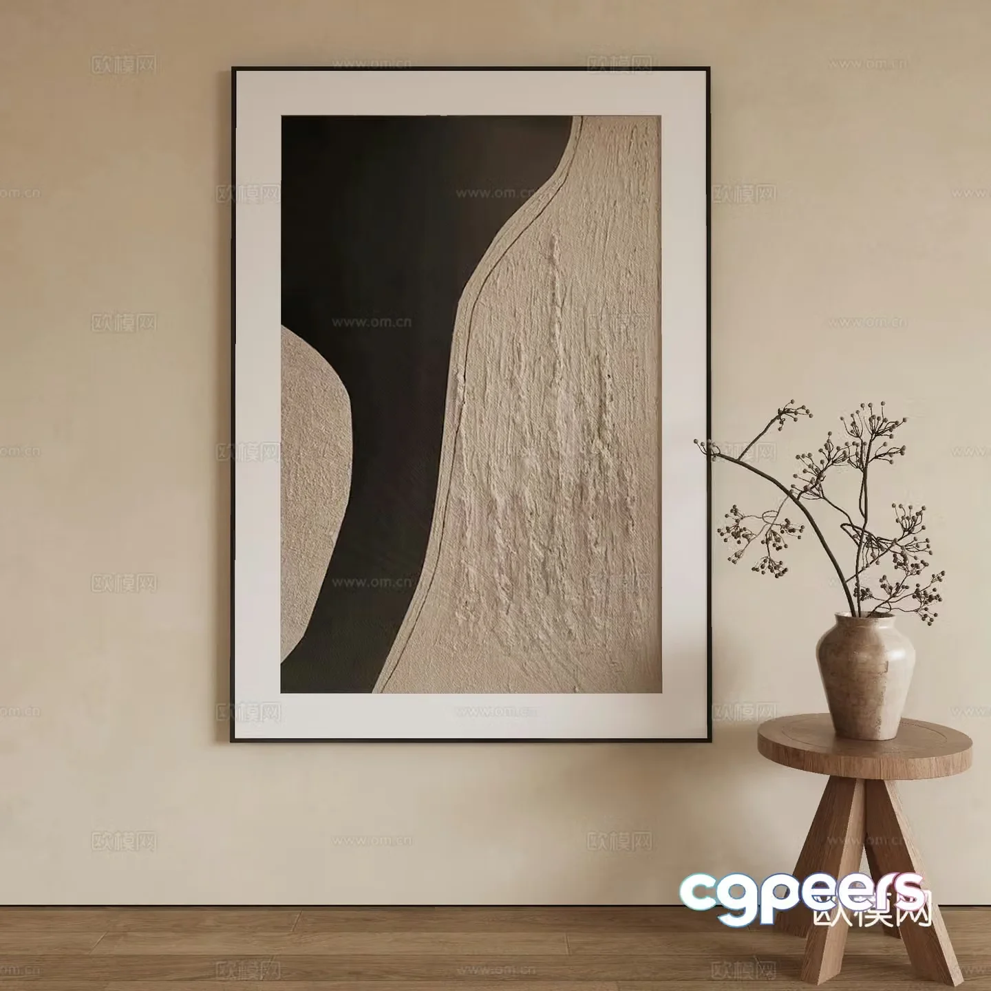 Modern decorative painting 3d model