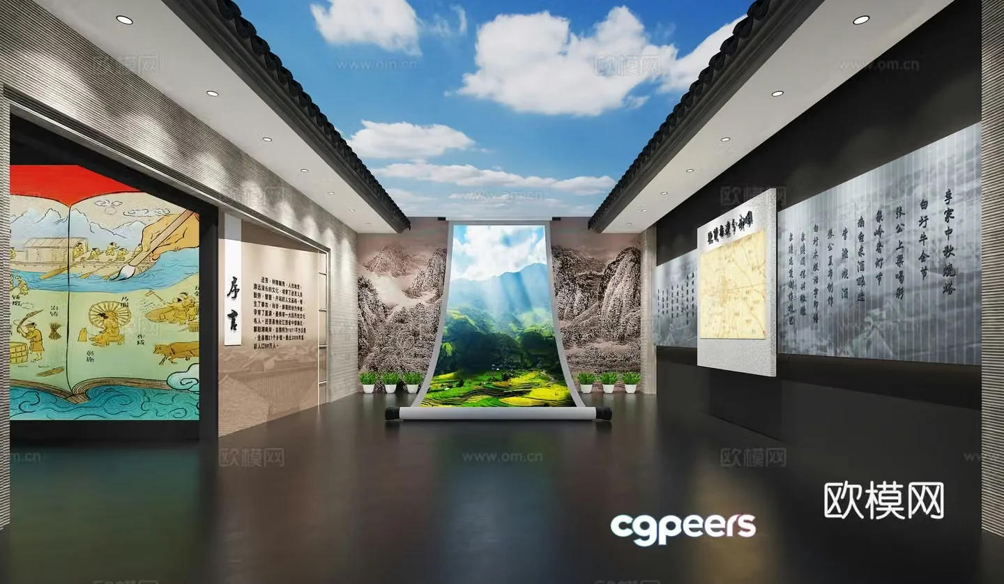 3D model of intangible cultural heritage hall
