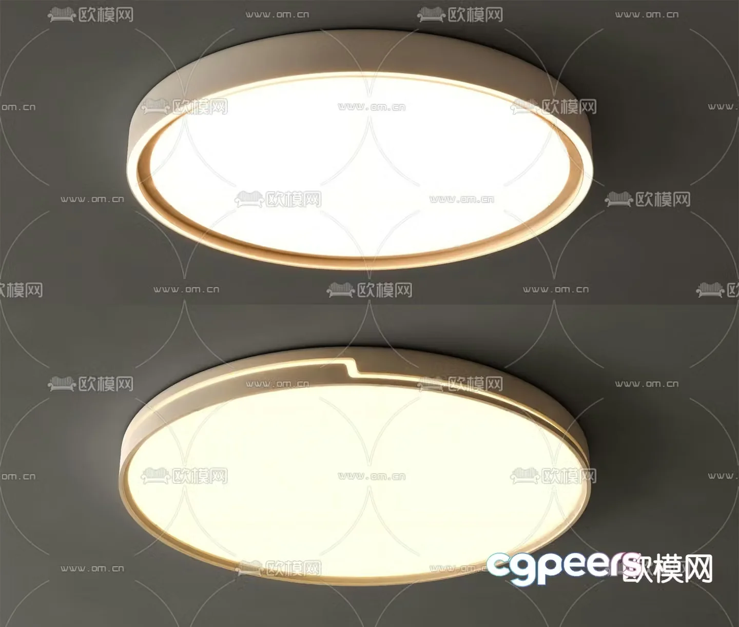 Round ceiling lamp bedroom lamp 3d model