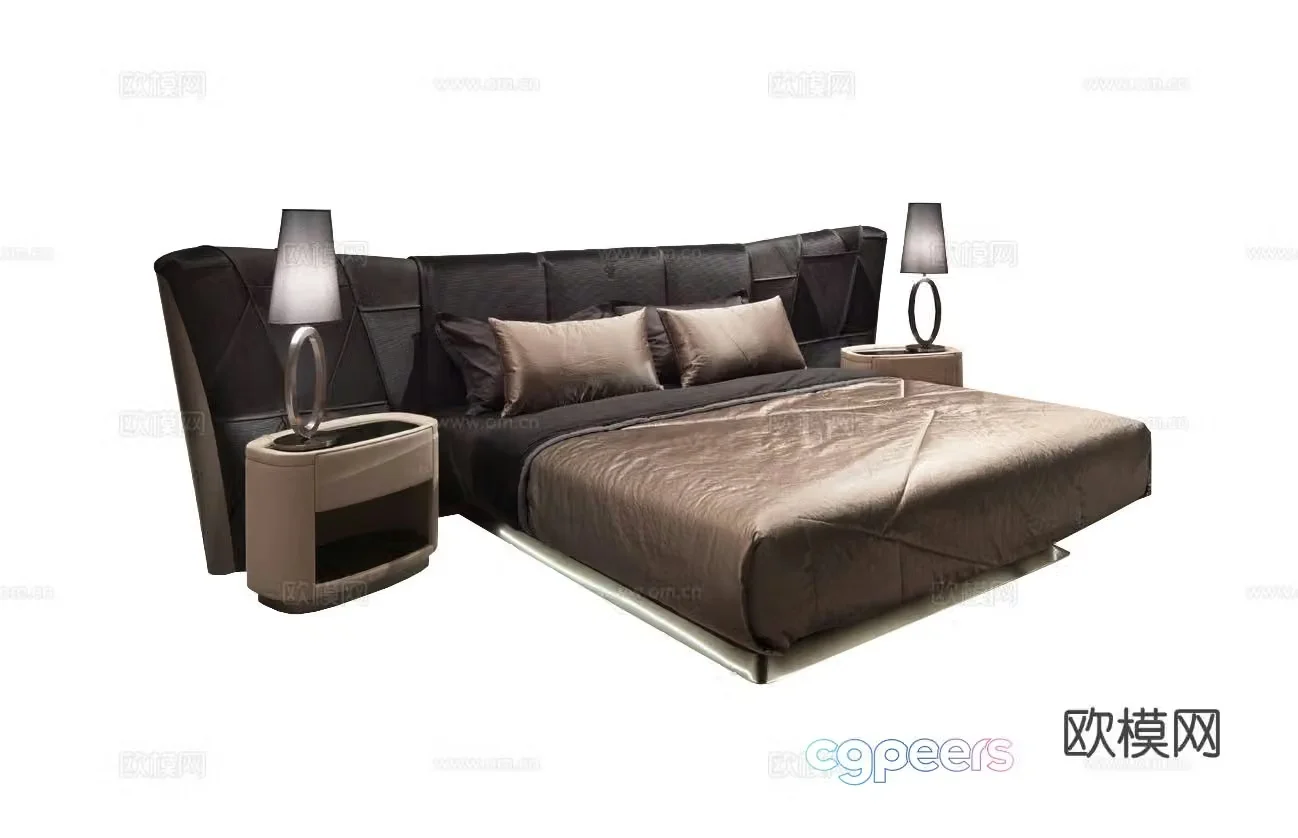 Visionnaire PLAZA Double Bed 3D Model