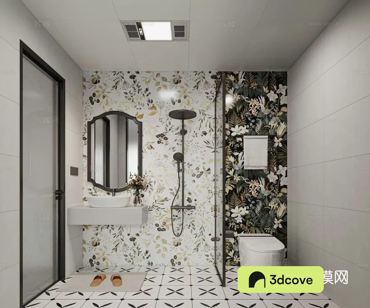 French creamy bathroom