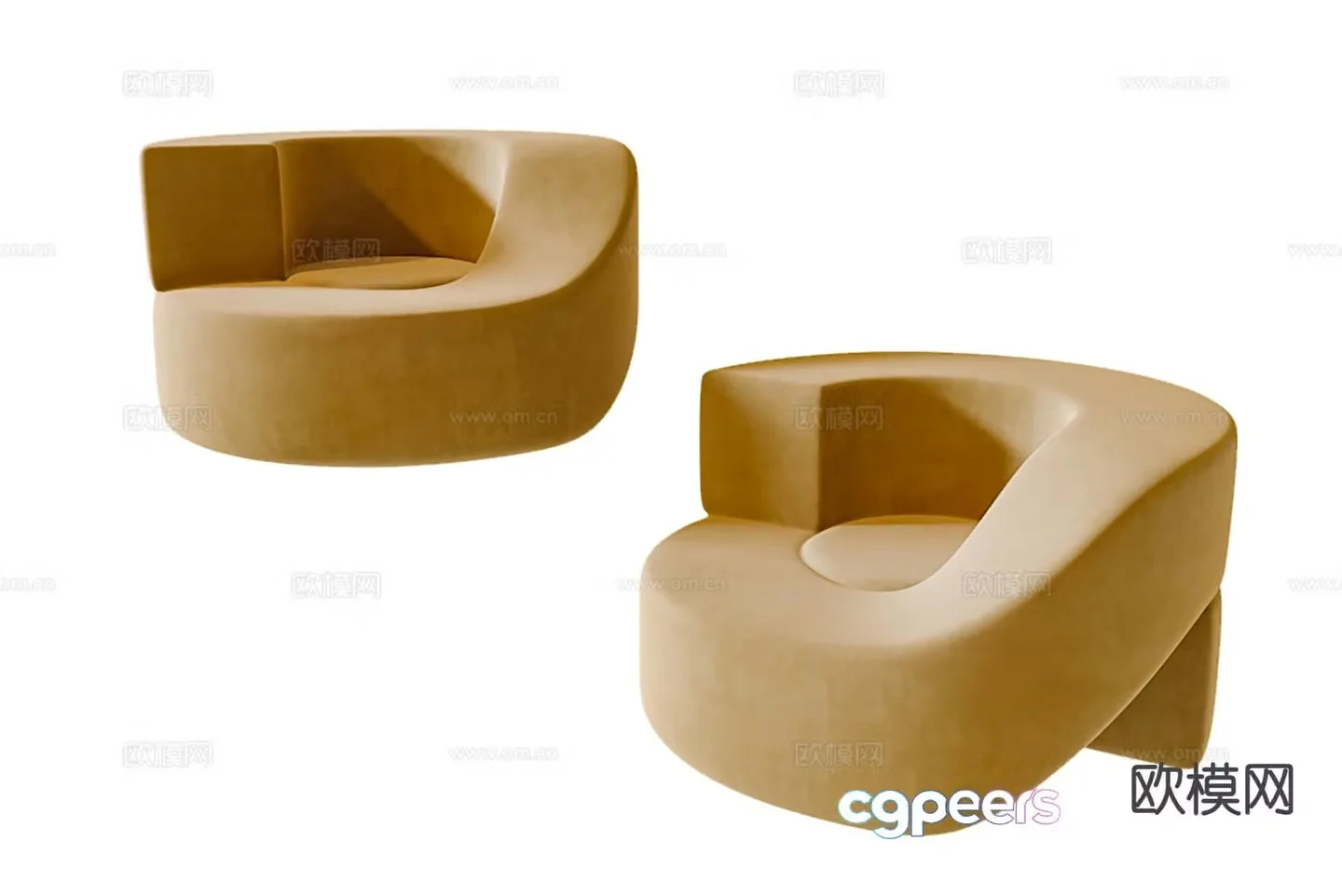 Single sofa leisure sofa 3d model