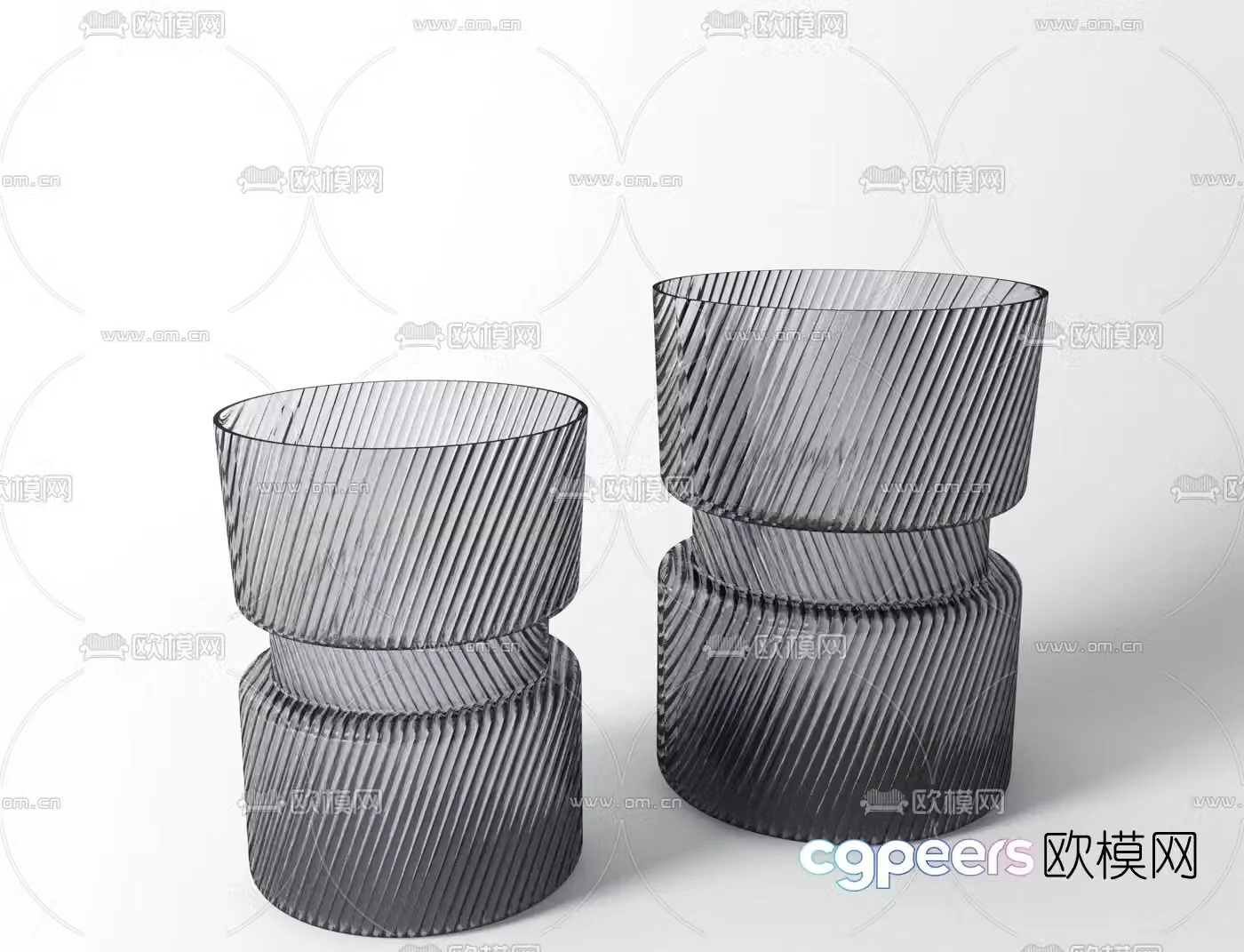 Italian Poltrona Frau brand modern round glass vase 3D model