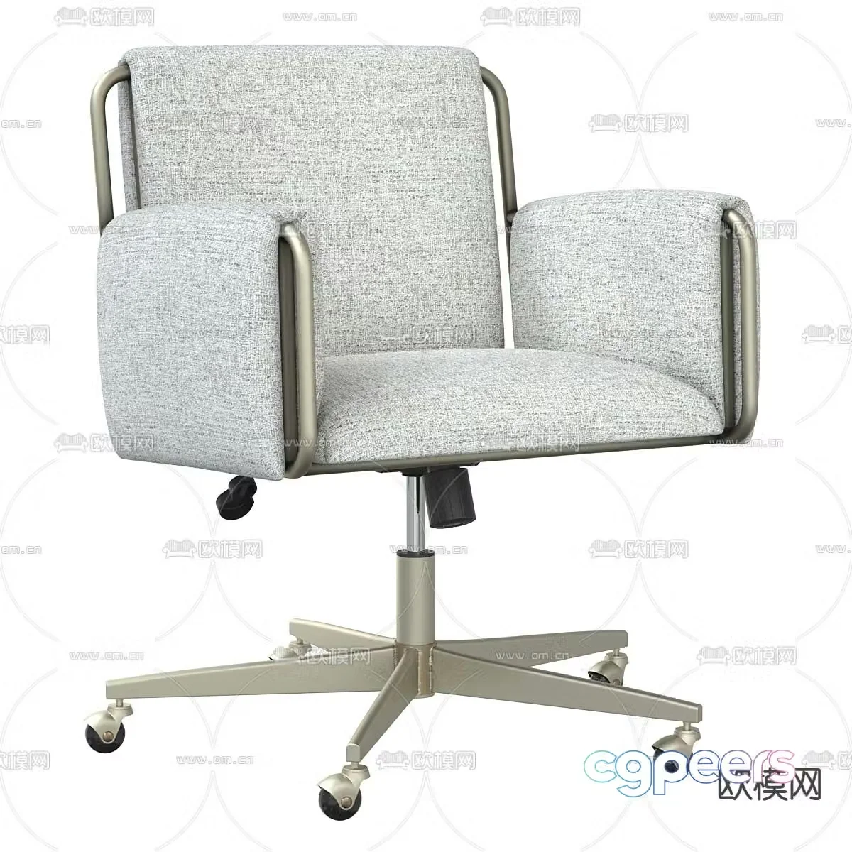 Swivel chair staff chair office chair 3d model