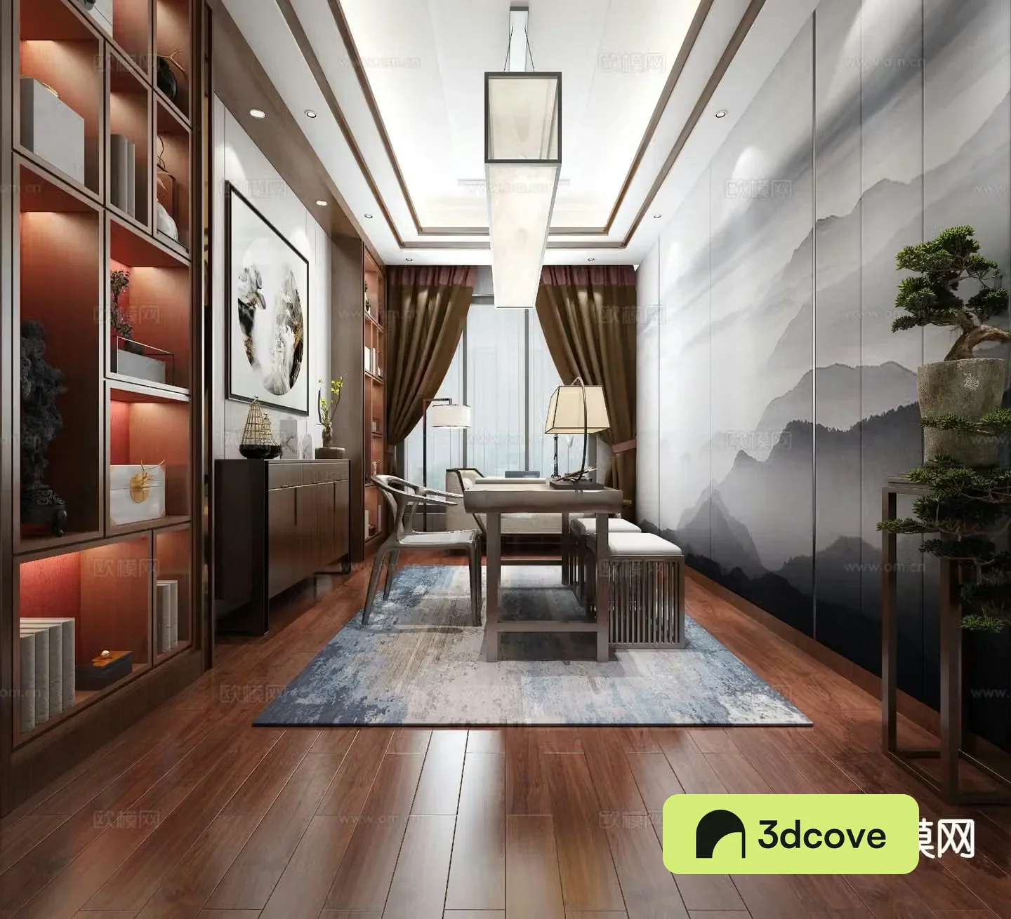 New Chinese style study