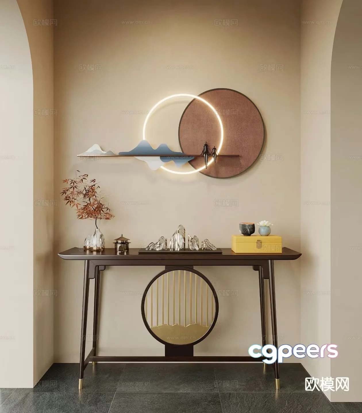 New Chinese style Duanjingdai 3D model
