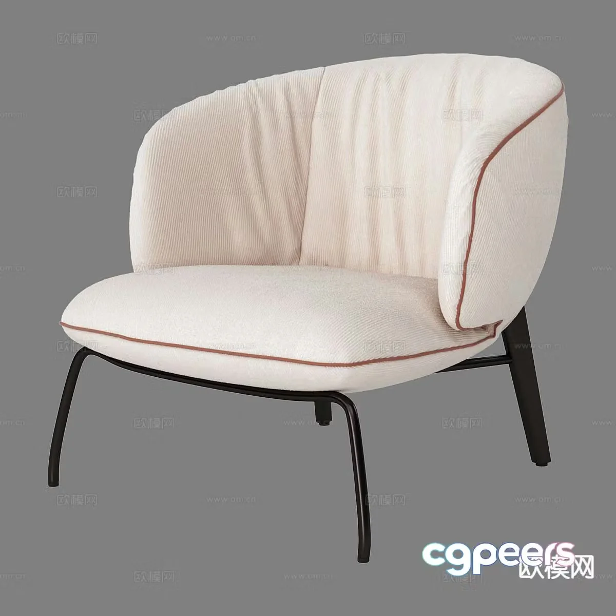 Modern single sofa 3d model