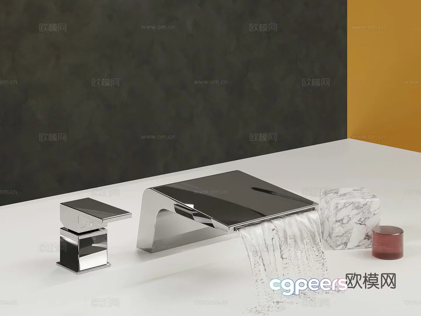 Modern faucet opposite sex faucet 3D model