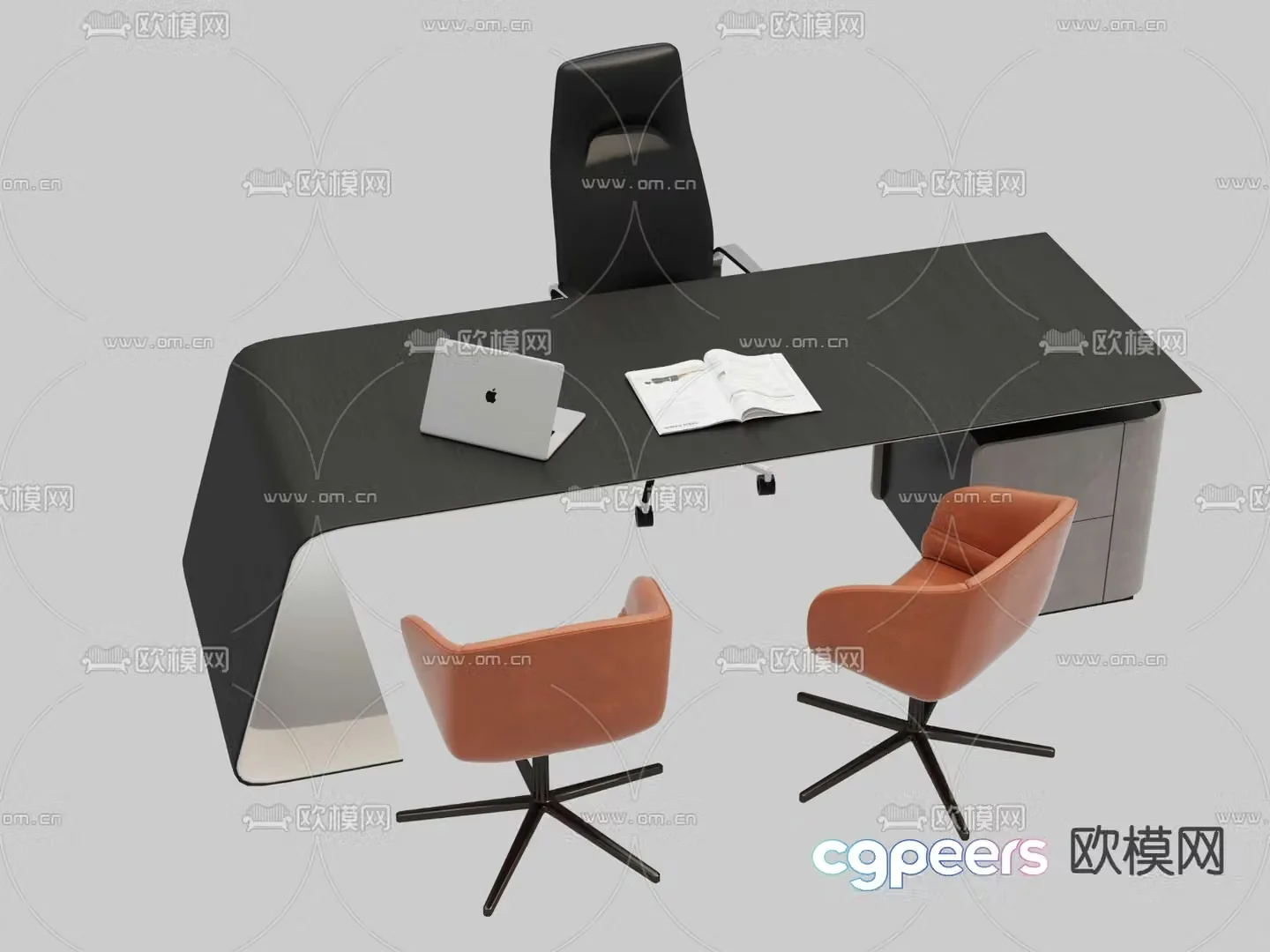 Desk desk desk boss desk 3d model