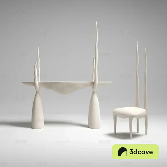 The Single Main Subject Is A White Chair