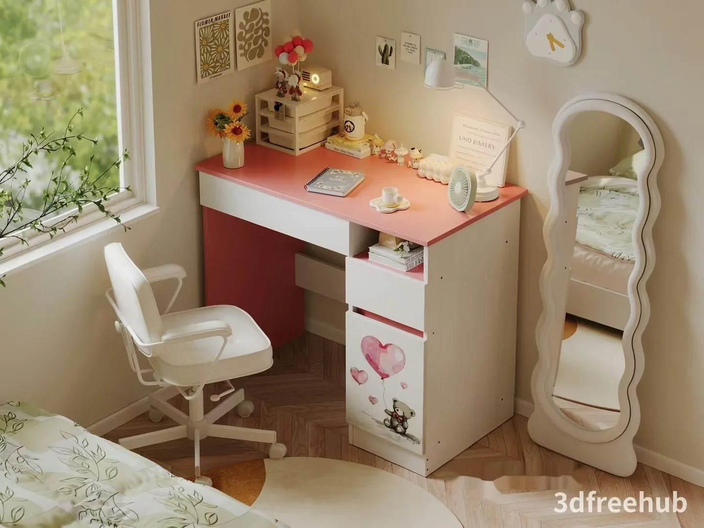 A Small Girl’S Bedroom 3D Model – 21196 – VRAY Render