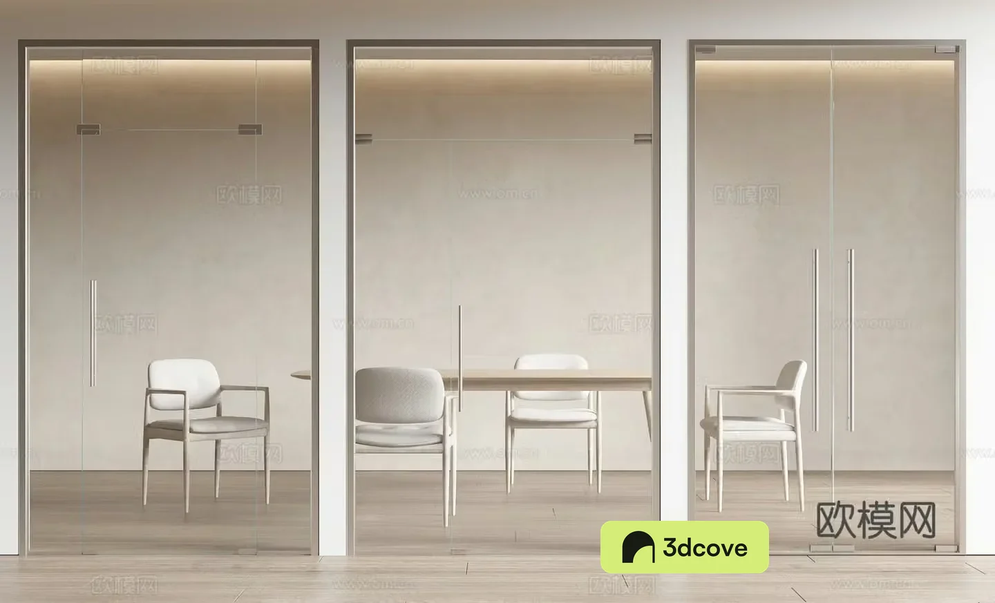 Office door high partition glass partition