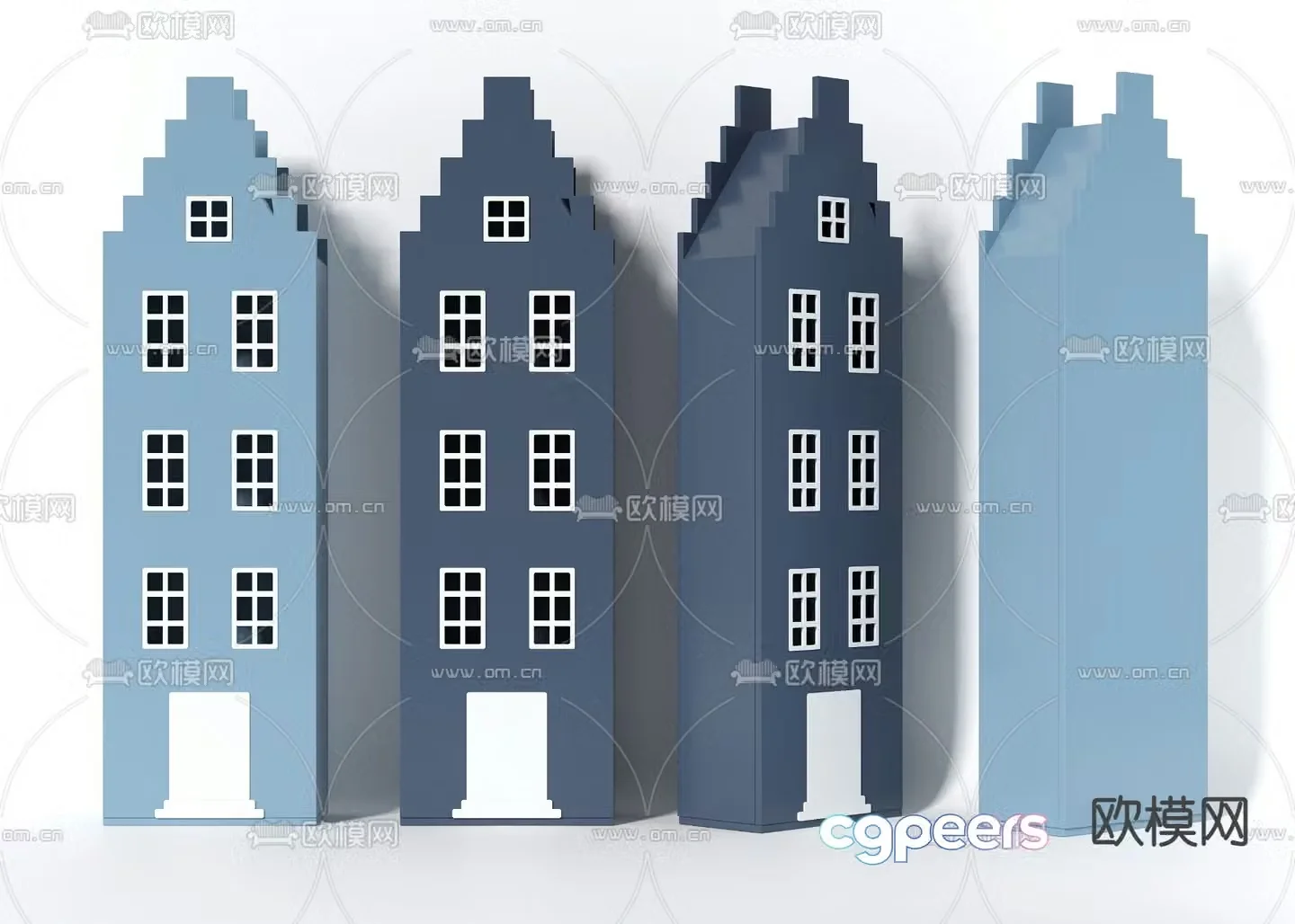 Nordic children’s wardrobe children’s cabinet 3d model