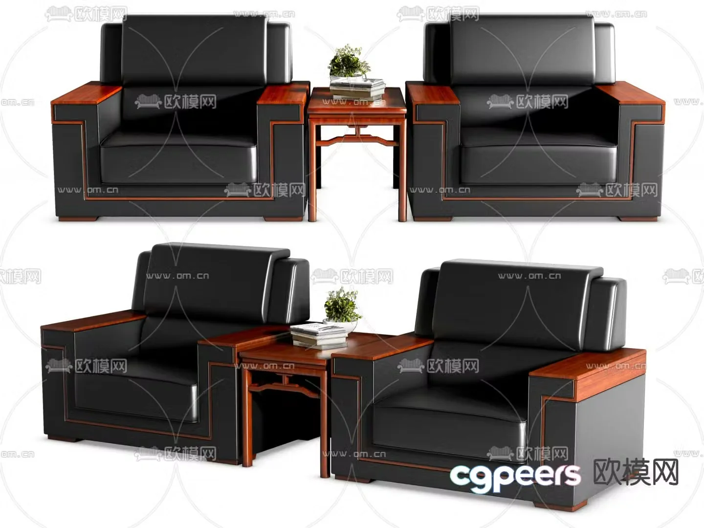 Office sofa VIP sofa reception sofa 3d model