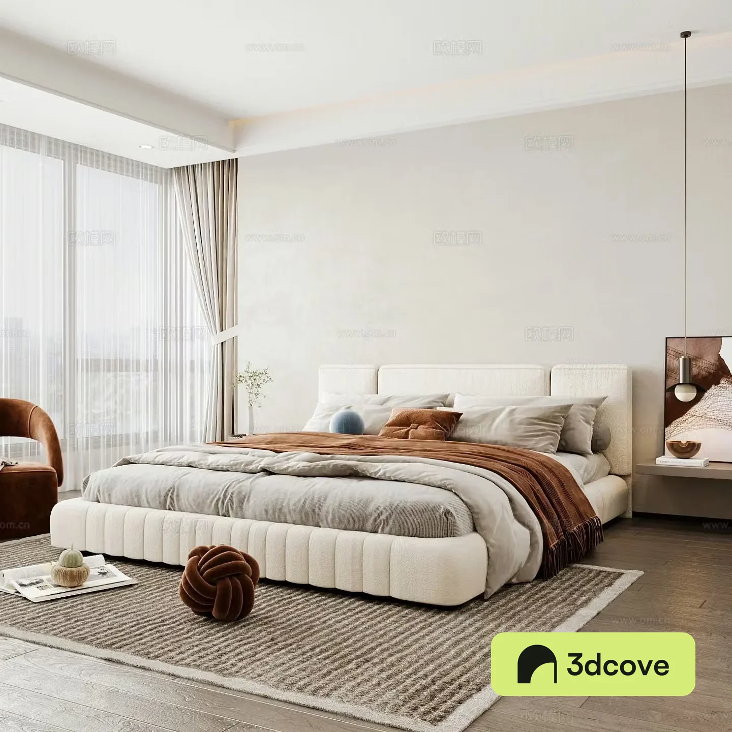 Modern home bedroom Modern bedroom Italian bedroom Simple bedroom Italian bed