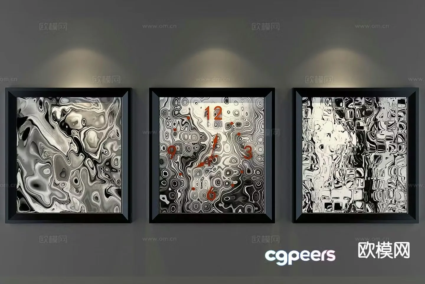 Decorative painting art painting hanging painting 3d model