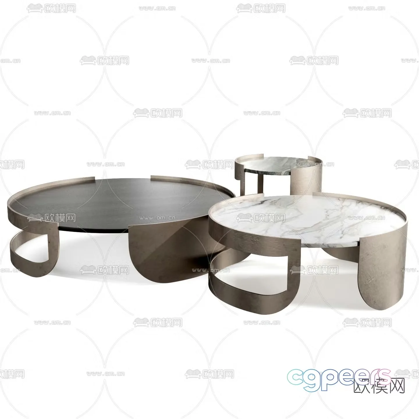 Cattelan Italia mother-in-law coffee table 3d model
