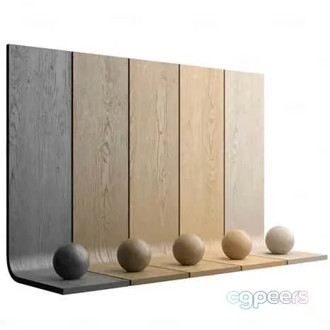Modern Wooden Shelf 3D Model – 5018 – CORONA Render