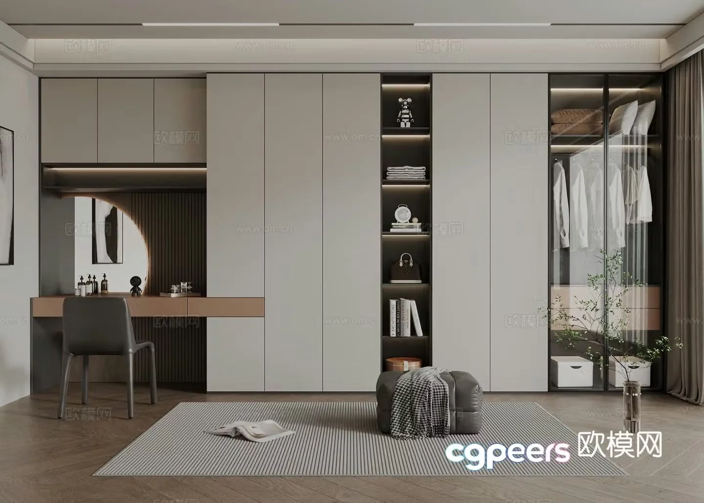 Modern Italian wardrobe 3d model