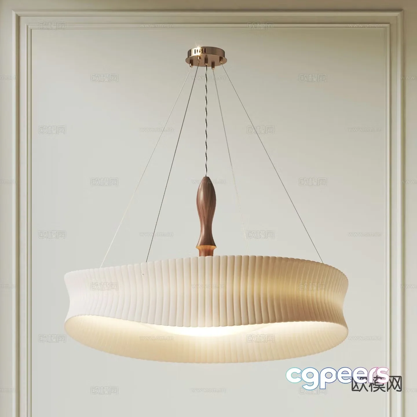 Medieval style art chandelier 3d model