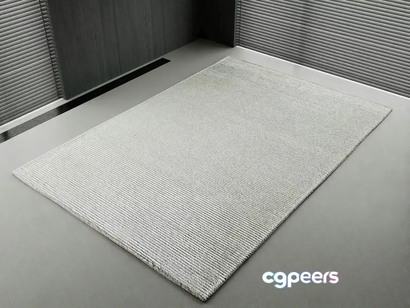 A Light Gray Rug 3D Model – 19456 – CORONA Render