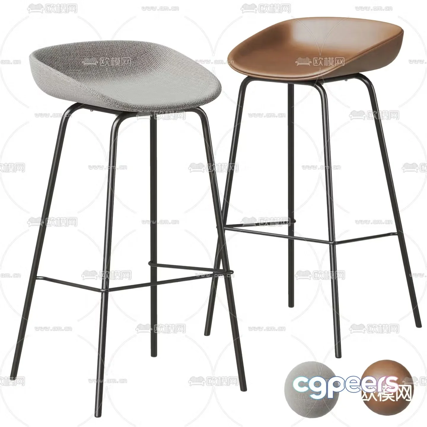 bar stool bar stool high stool 3d model