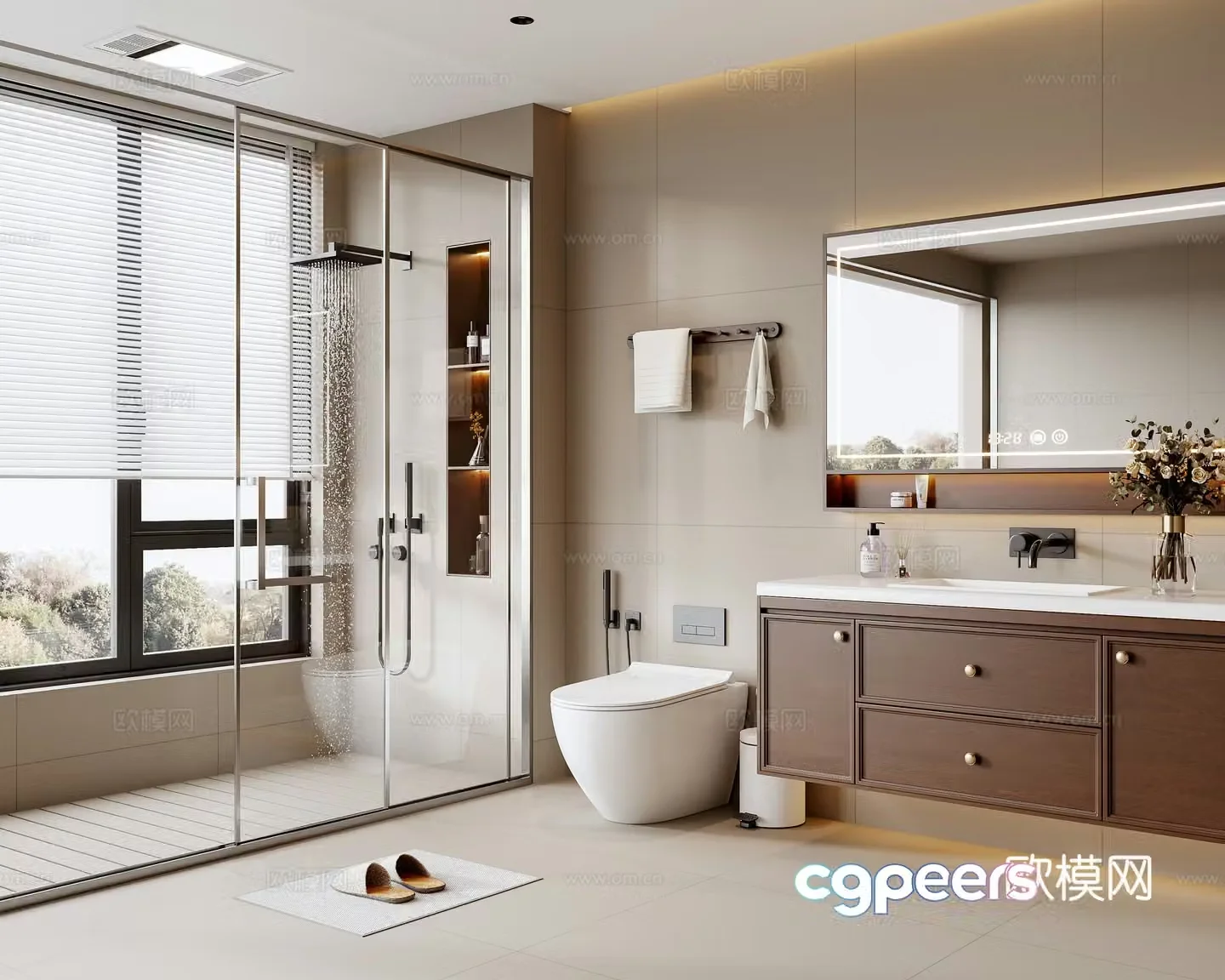 Middle-aged bathroom 3D model