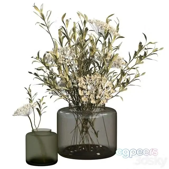 3ds Max Free – Bouquets in vases Ikea Konstfull