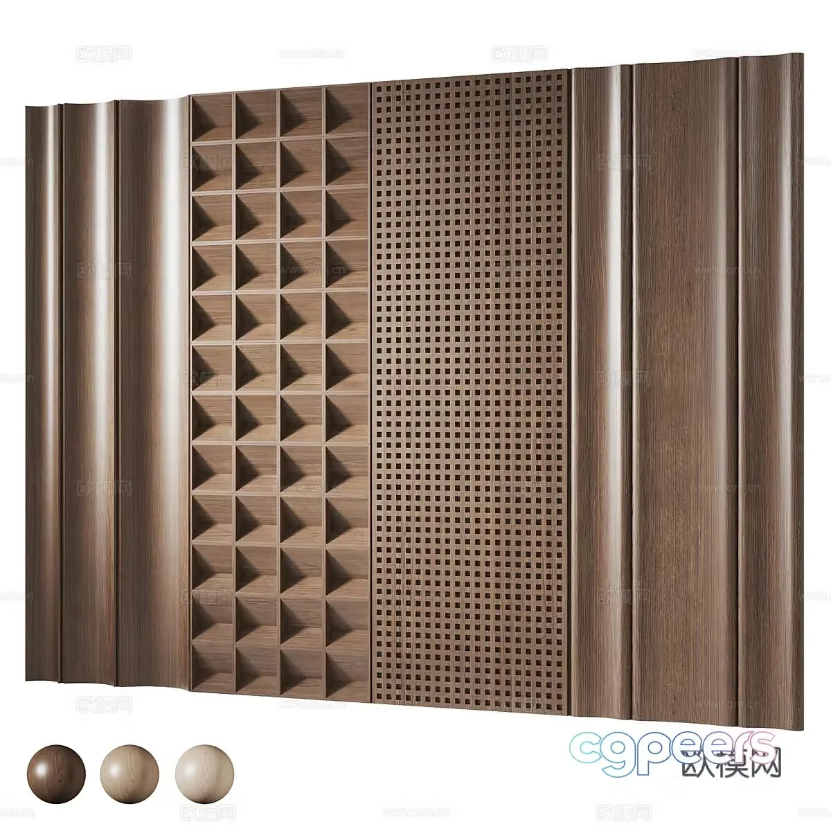 New Chinese style decorative wall panel 3D model