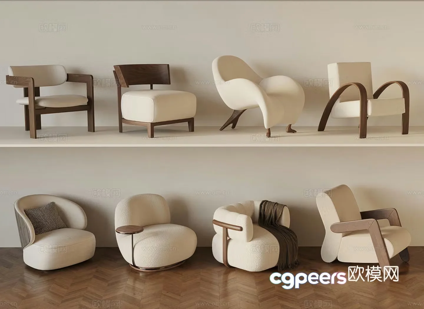 Modern leisure chair 3d model