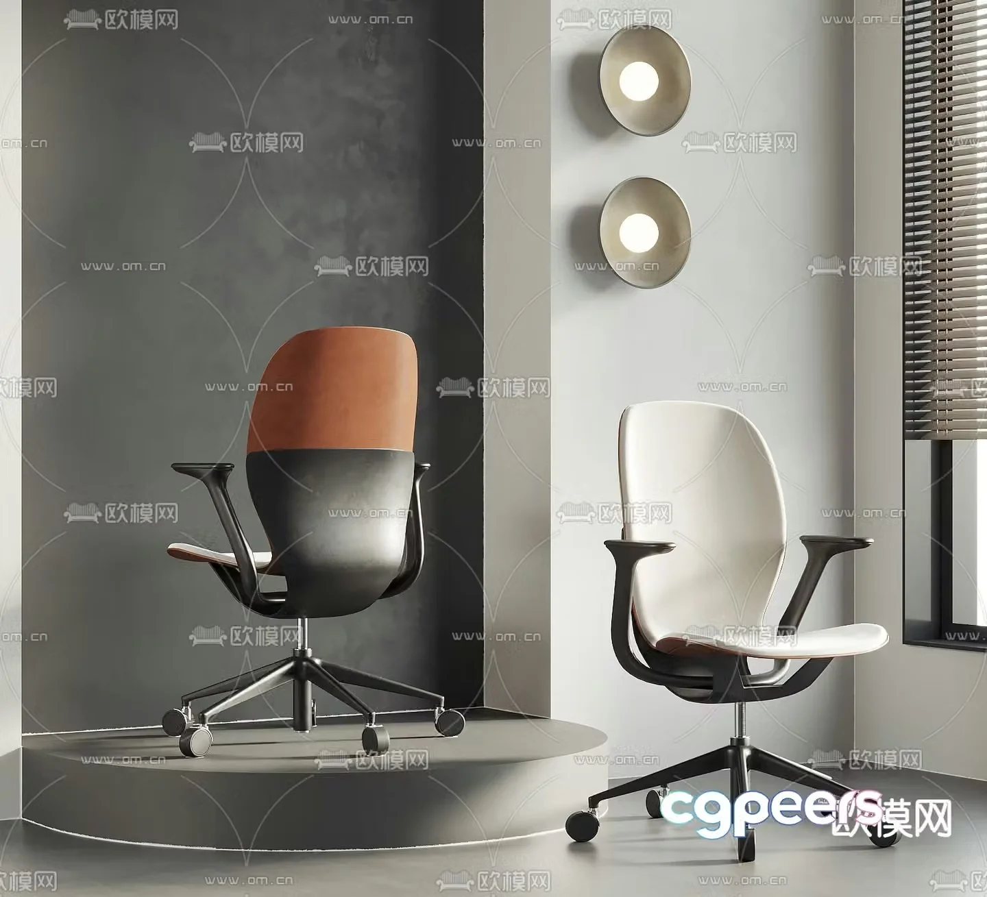 Office chair staff chair 3d model