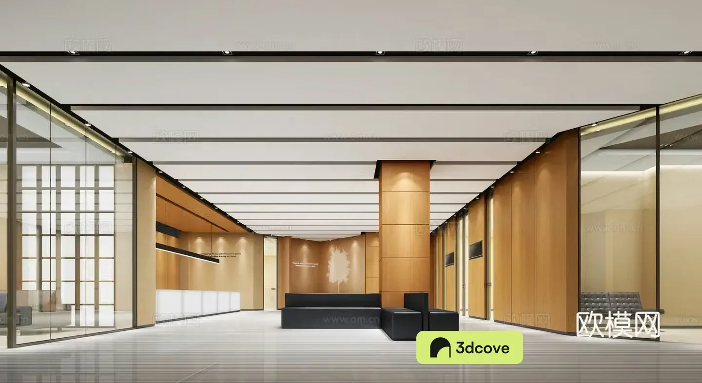 Modern health center reception hall