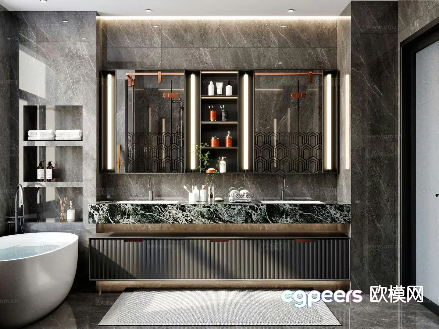 Modern bathroom bathroom toilet 3d model