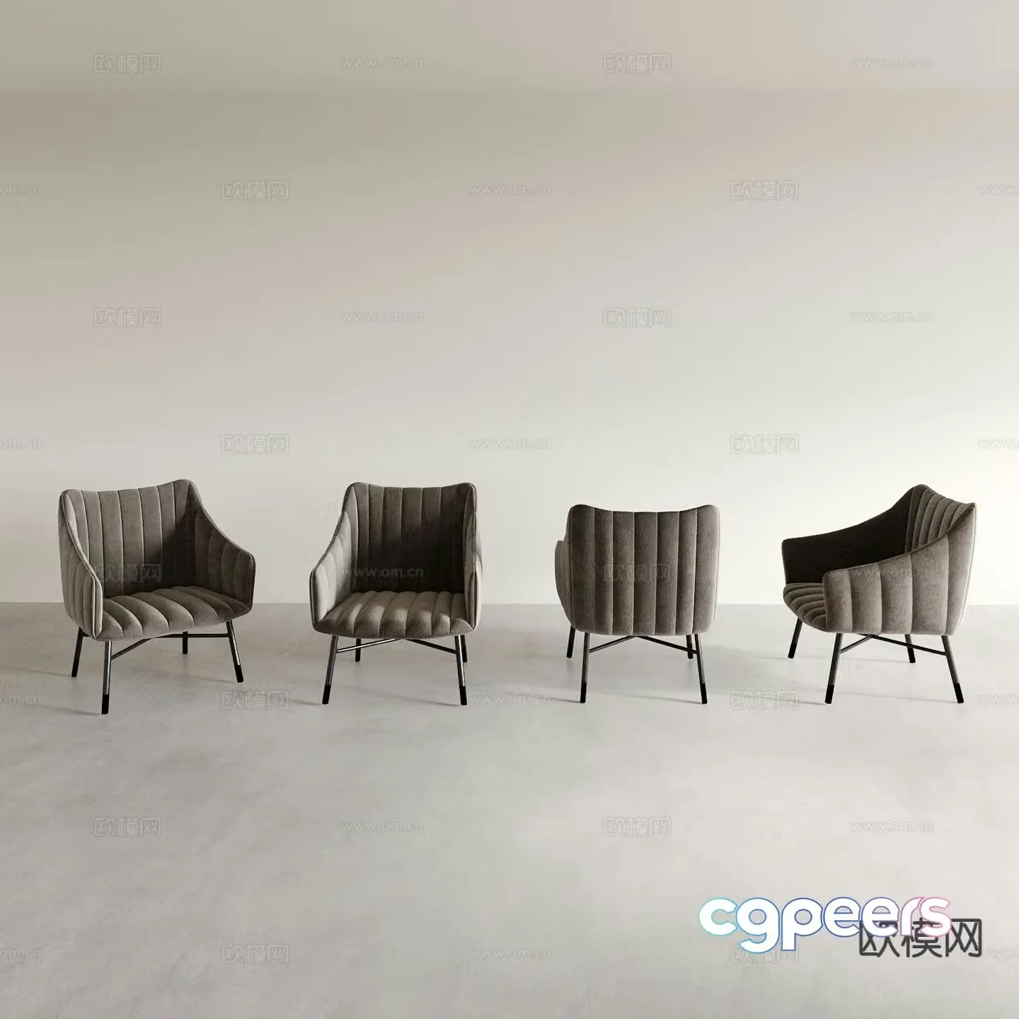 Wabi Sabi leisure chair sofa chair back chair 3d model