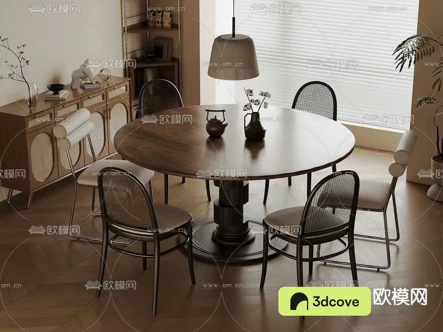 Medieval style dining table and chairs