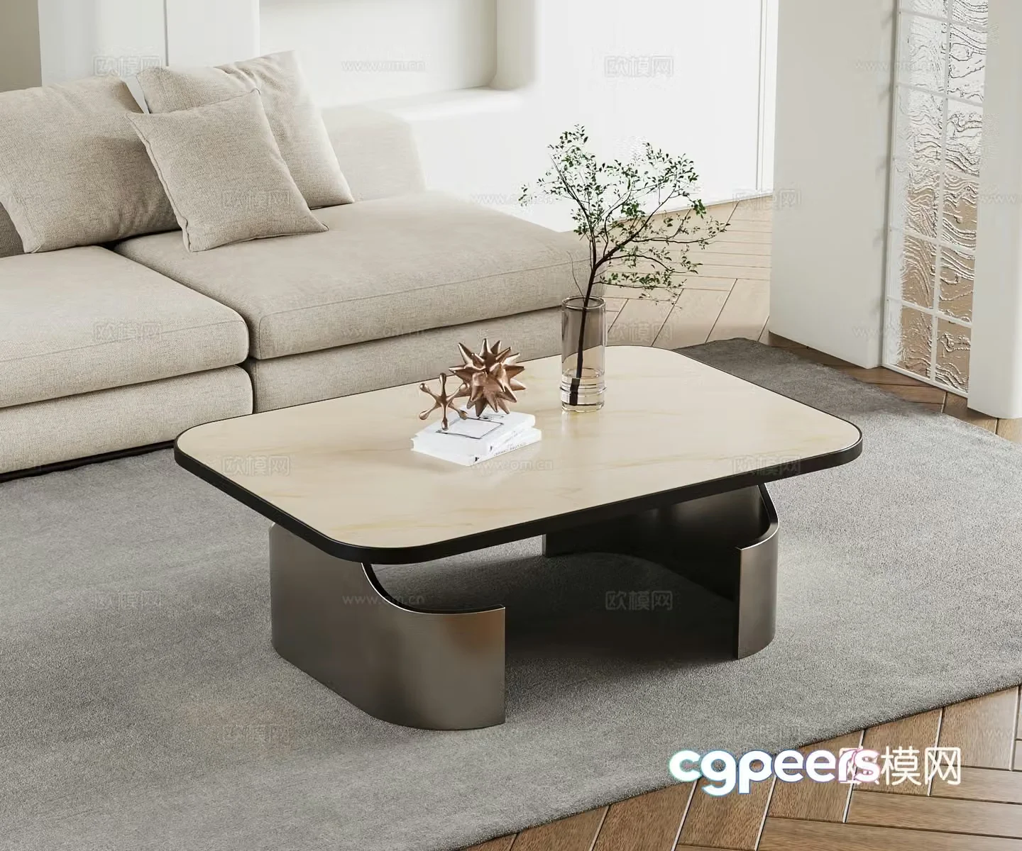 Modern coffee table 3d model