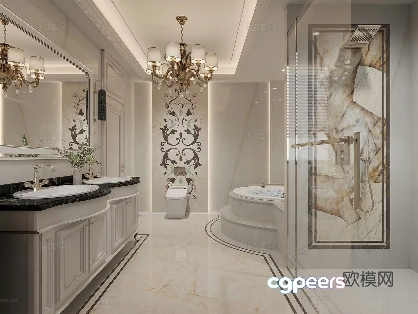 European bathroom 3D model