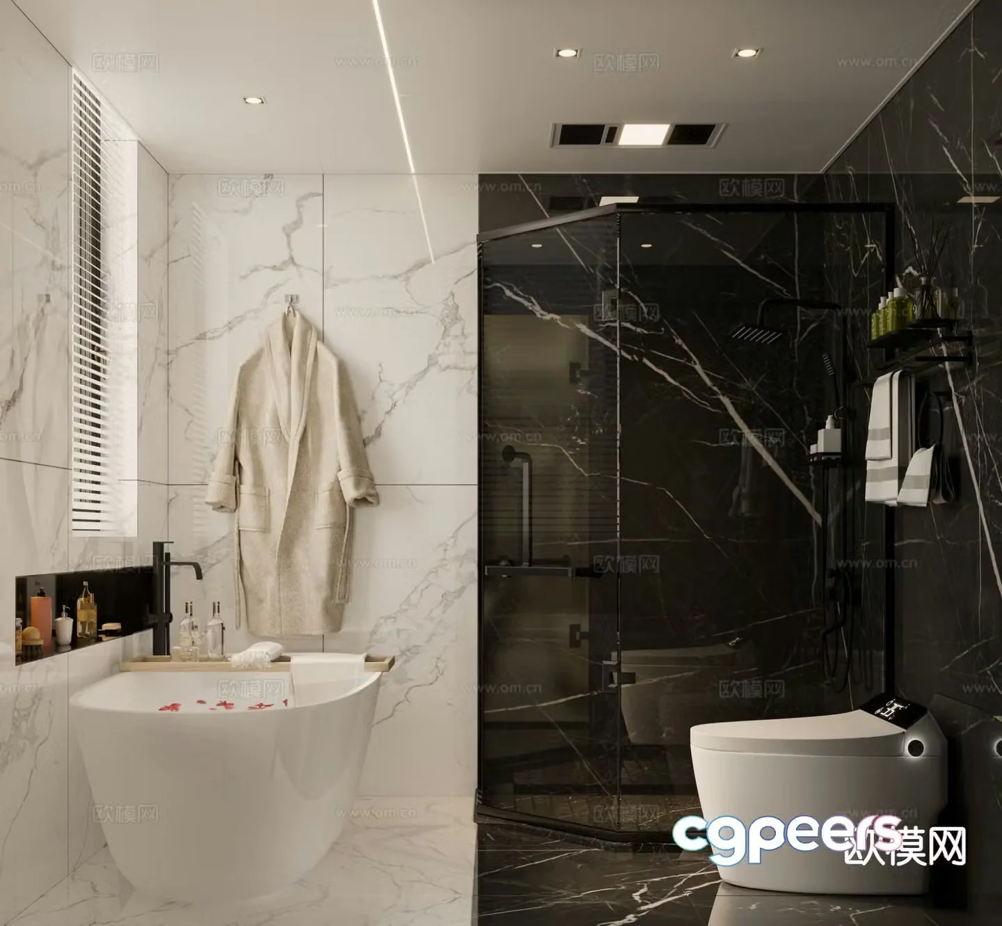 Modern bathroom bathroom 3d model