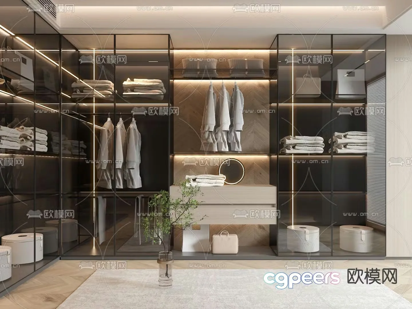 Modern wardrobe 3d model