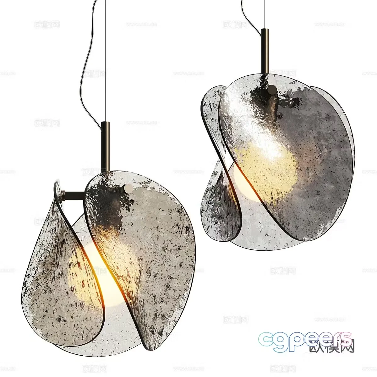 Modern Fiam Italia Tau Decorative Chandelier 3d Model