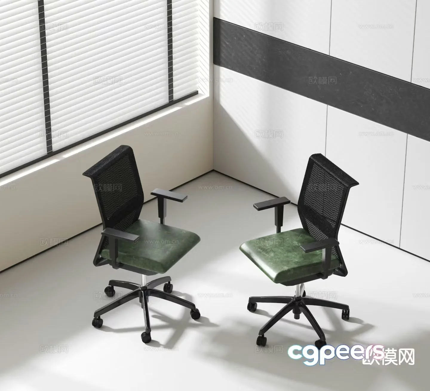 Modern swivel chair office chair computer chair 3d model