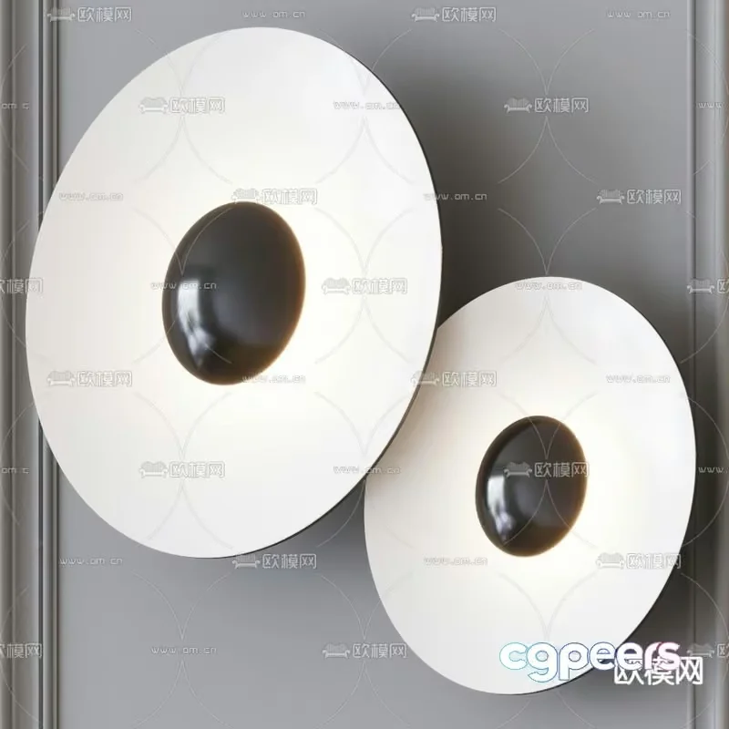 Modern White Wall Art 3D Model – 18356 – VRAY Render