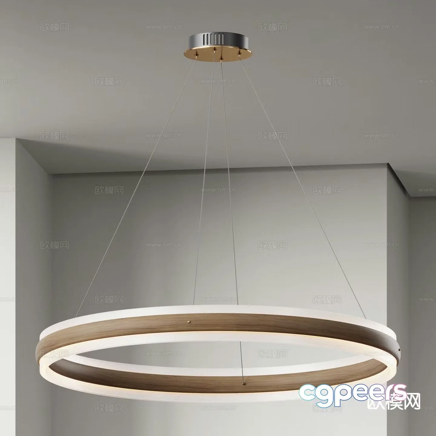 Creative chandelier ring chandelier 3d model