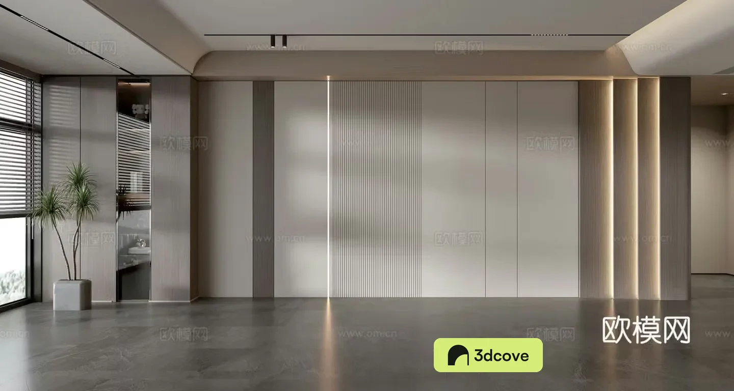 Modern sofa background wall balcony cabinet