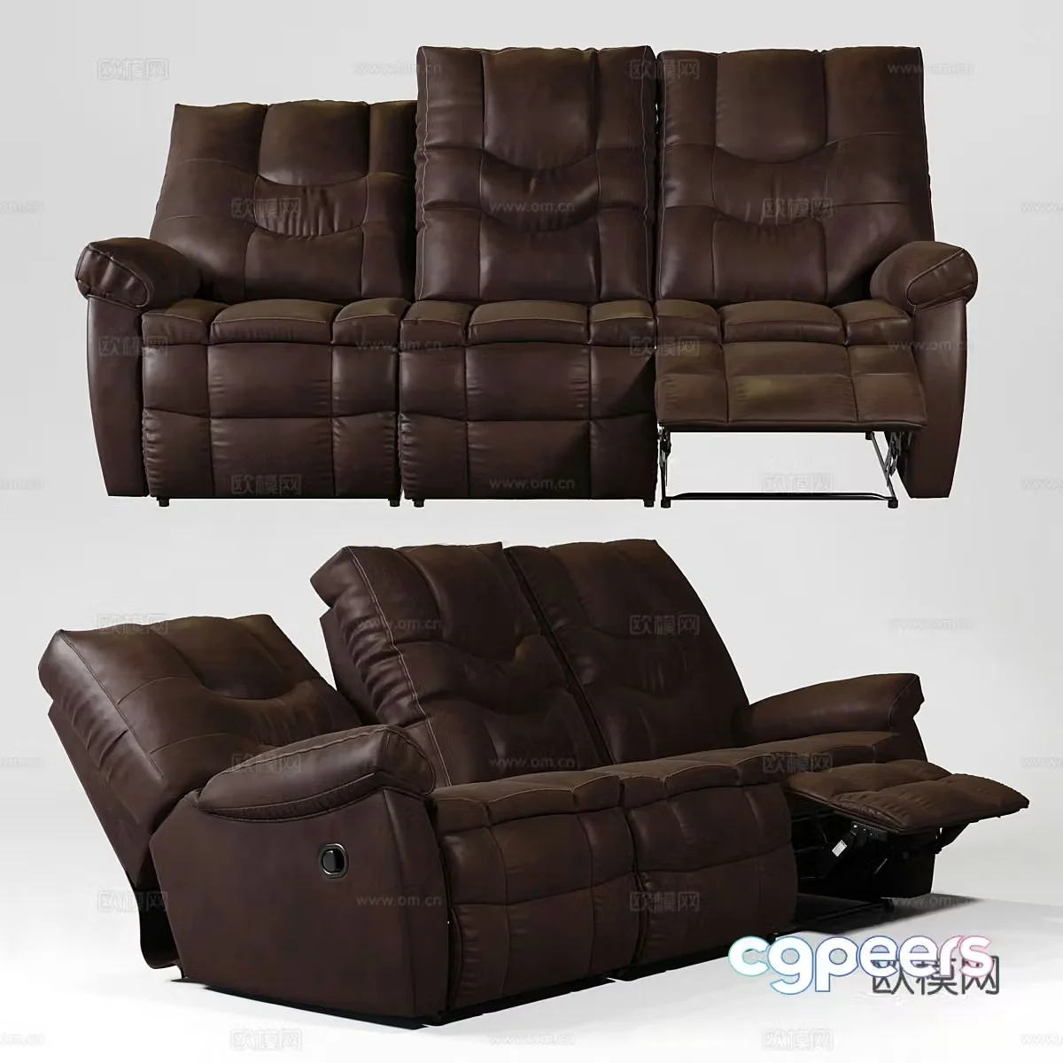 Modern Italian electric lounge chair 3d model