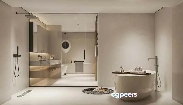 Modern Bathroom 3D Model – 8541 – VRAY Render