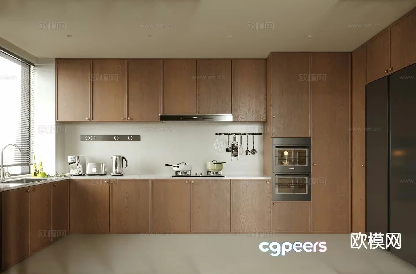 Modern Kitchen Setup 3D Model – 15377 – VRAY Render