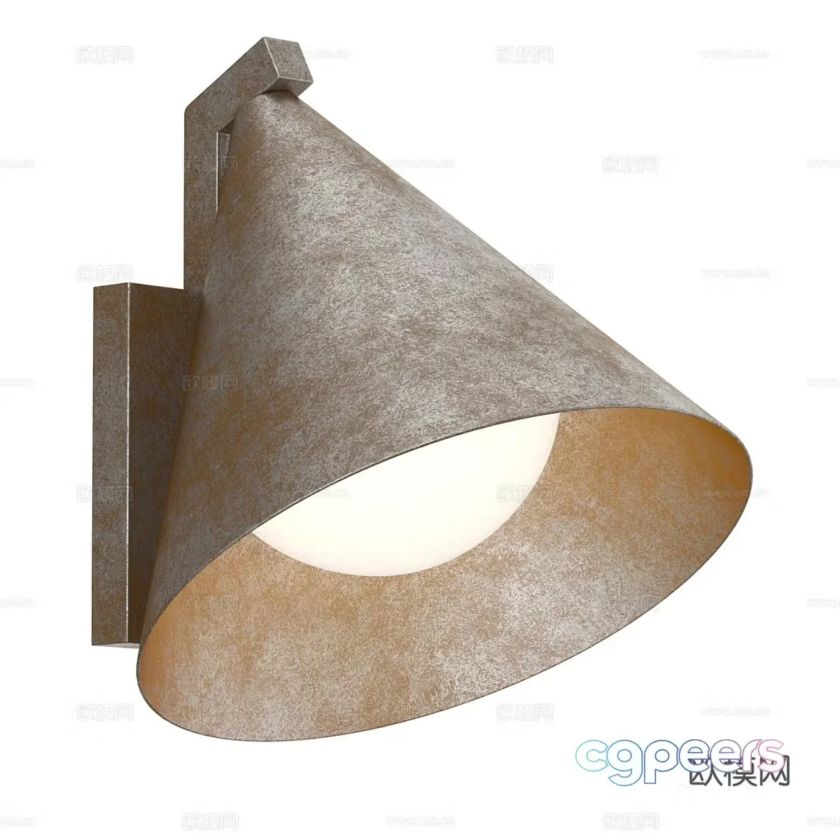 Modern metal wall lamp 3d model