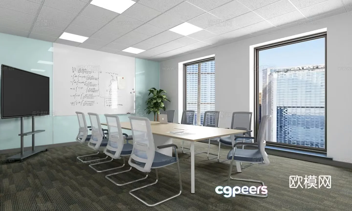 Modern conference room 3d model